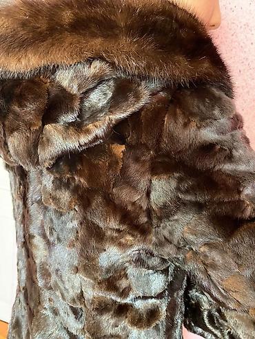 Шубы: Шуба, Норка, Длинная модель, С капюшоном, L — 8