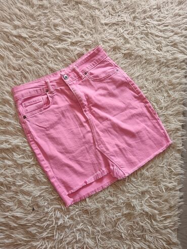 kozne suknjice: M (EU 38), Mini, color - Pink