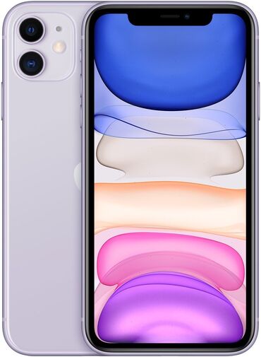 Apple iPhone: IPhone 11, Колдонулган, 128 ГБ, Deep Purple, Коргоочу айнек, 85 %