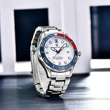Ručni satovi: PAGANI DESIGN PD-1667 -42mm-Bela -Omega Seamaster Diver 300M Potpuno — 2