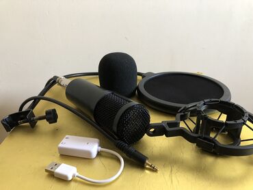 mikrofon naushnik: Tecili Satilir Profesional Condenser Mikrafon Desti Az Istifade Olub