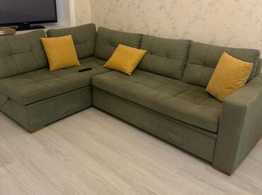Yataq otağı dəstləri: Künc divan, İşlənmiş, Açılan, Bazalı, Parça, Çatdırılma yoxdur