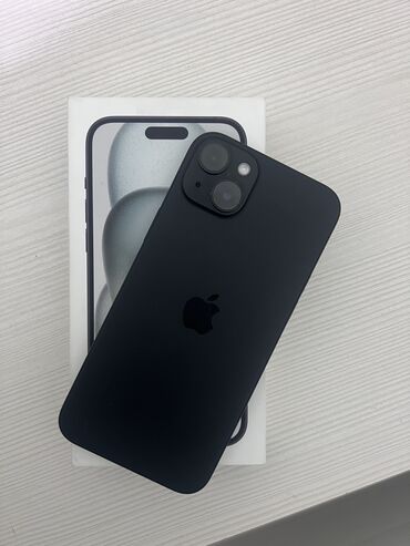 Apple iPhone: IPhone 15 Plus, Б/у, 128 ГБ, Black Titanium, Зарядное устройство, Защитное стекло, Кабель, 97 %