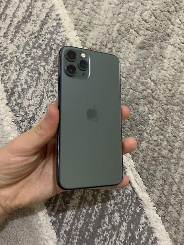 aphone 15: IPhone 11 Pro, Б/у, 64 ГБ, Matte Midnight Green, Чехол, 77 % — 1