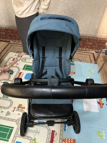 Коляски: Коляска, цвет - Голубой, Б/у — 5