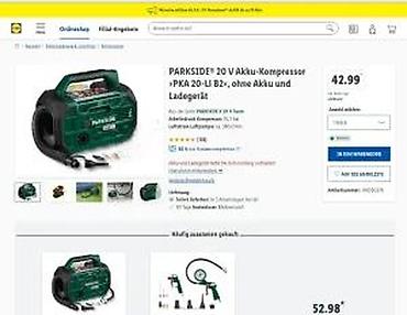 Kompresori za vazduh: PARKSIDE akumulatorska kombinovana pumpa PNA 20-Li A1 (X20V Team) - — 19