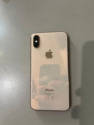 чехлы поко: IPhone Xs, Колдонулган, 64 ГБ, Алтын, Коргоочу айнек, Каптама, 75 %