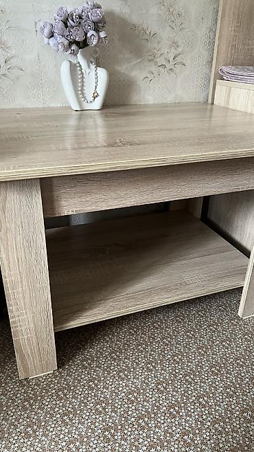 Журнальные столы: Журнальный столик из ЛДСП в цвете дуб сонома Размеры 50 - Форма — 4