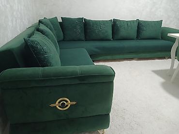 divan kreslo satilir: Künc divan, Qonaq otağı üçün, Vеlur parça — 8