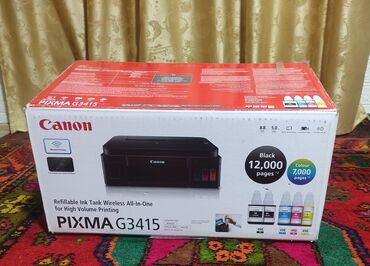 Printerlər: Canon pixma g3415 wifi. teze alinib 4 5 defe istifade edilib. pula