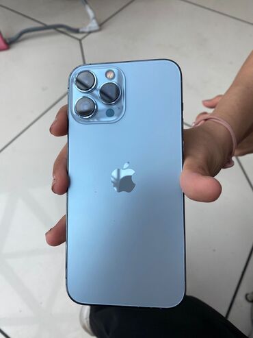 Apple iPhone: IPhone 13 Pro Max, 256 GB, Mavi, Barmaq izi, Simsiz şarj, Face ID