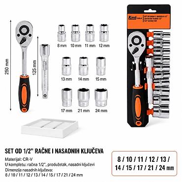 KMT Set gedora sa račnom 1/2 (SKU: 2309097-A, EAN: ) Opis: Komplet