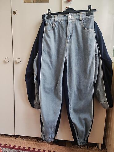 dsx cevik forma: İki parçalı unisex dəst – cins və trikotaj kombini - Üst: Açıq mavi — 4