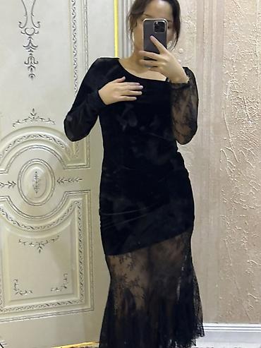 Личные вещи: Черное вечернее платье с бархатным верхом и кружевом - Цвет: глубокий — 3