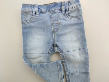 bonprix spodnie jeans: Spodnie jeansowe, H&M, 6-9 m, stan - Dobry