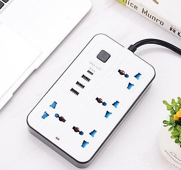 Удлинитель-Переноска с 4 розетками, 3 USB Портами и 1 TYPE-C Портом