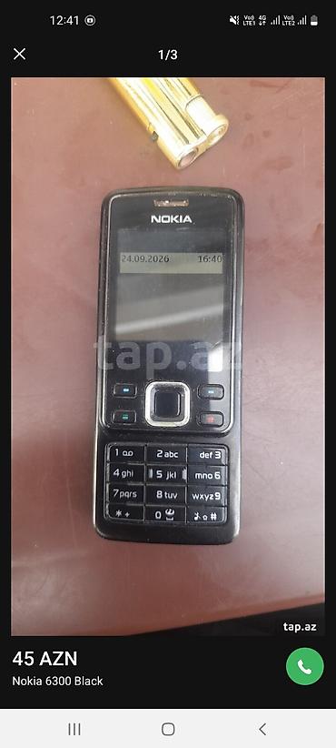 Nokia 6300 4G, rəng - Qara, Düyməli