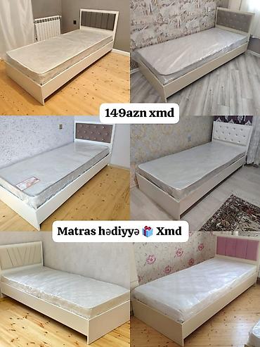 ortopedik dosekler: 1.Tək nəfərlik çarpayı – müxtəlif başlıq dizaynları və rənglər - — 1