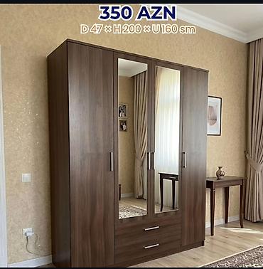 inci mebel: Dörd qapılı paltar şkafı – güzgülü model Qiymət: 350 AZN Ölçülər — 1