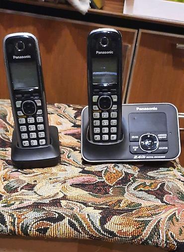 Məişət texnikası: Panasonic stasionar ev telefonu. Gələn zəngləri göstərir, avtomatik — 4