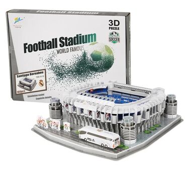 детские развивающие игрушки: 3D пазл стадиона ФК "Реал Мадрид" Точная модель стадиона Сантьяго