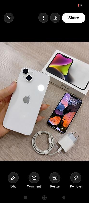 IPhone 14, Ağ, Face ID lalafo.az -da IPhone 14, Ağ, Face ID
