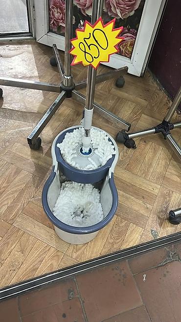 Швабра с ведром и центрифугой (spin-mop) - Двухсекционное ведро