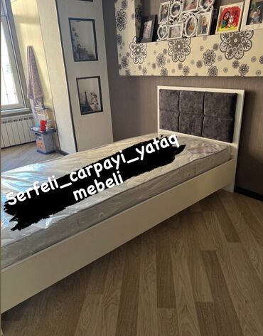 bazali carpayilar: Новый, Односпальная кровать, Без подьемного механизма, С матрасом, Без выдвижных ящиков