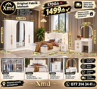 Yataq otağı mebel dəsti – Xmd Original Fabrik istehsalı Müasir