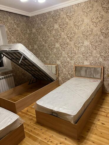 ikinəfərlik yataq: Новый, Односпальная кровать, С подъемным механизмом, С матрасом, Без выдвижных ящиков, Азербайджан