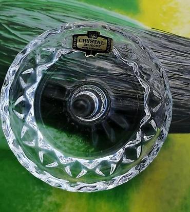 Ostali kućni dekor: Vintage Crystal Zaječar držač za prstenje. Starinski kristalni držač — 3