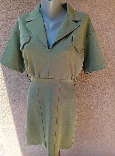 turske letnje haljine: Zara M (EU 38), color - Green, Cocktail, Short sleeves