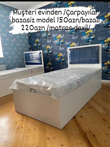 Çarpayılar: Yeni, Təknəfərlik çarpayı, Bazalı, Matras ilə, Siyirməsiz, Azərbaycan — 2