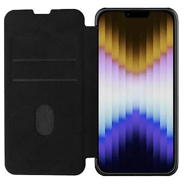Maske i futrole za telefone: Maska Nillkin Qin Pro (plain leather) za iPhone 14 Plus 6.7 crna. Uz — 2