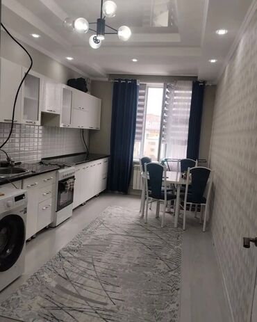 бишкек курулуш продажа квартир: 1 комната, 48 м², Элитка, 7 этаж, Евроремонт