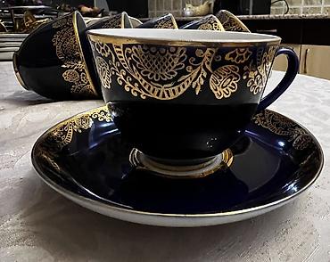 tefal caydan: Çay dəsti, rəng - Göy, Farfor, 6 nəfərlik — 1