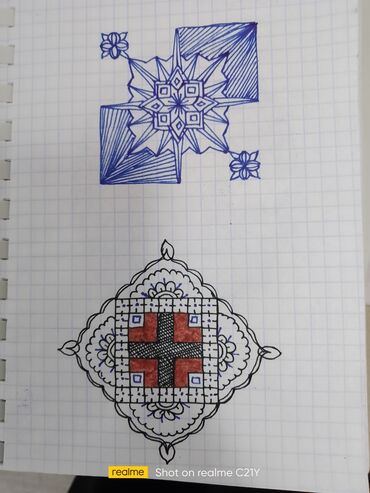 Şəkillər, tablolar: Məhsul: Əl işi qrafik rəsmlər və ornament sketçləri Təsvir: - Ağ — 6