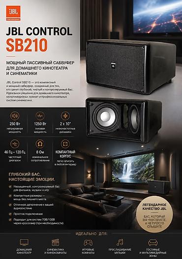 JBL SB 210 — компактный пассивный сабвуфер для фонового озвучивания
