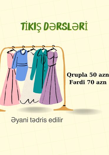qapi demir qapi seyf qapi: Tikiş dərsləri Əyani tədris edilir.Bütün yaş aralığı üçün