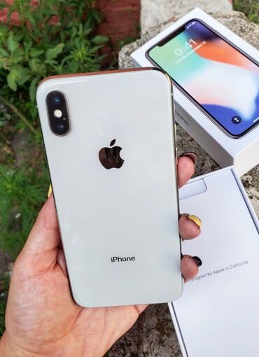kandisaner ikinci əl: IPhone X, 64 ГБ, Серебристый, Face ID