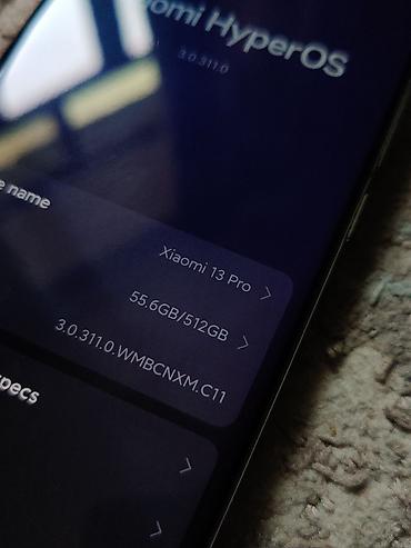 Уюлдук телефондор жана аксессуарлар: Xiaomi, 13 Pro, Колдонулган, 512 ГБ, түсү - Көгүлтүр, 2 SIM — 3