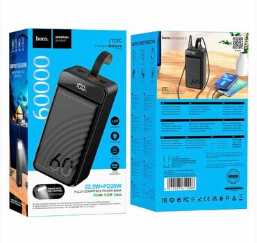 toyota bank: J123C Element, портативный аккумулятор, 60000mAh, входы Type-C