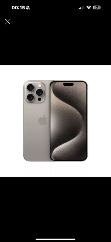 Apple iPhone: IPhone 15 Pro Max, 256 GB, Barmaq izi, Face ID