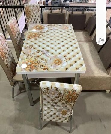 Masa və oturacaq dəstləri: 🇹🇷Turkiye istehsali. Metbex masa desti Masa 4oturacaq Masa 80*130 — 8