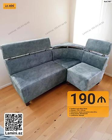 metbex kunc divan: Mətbəx üçün künc divan - Model: LA MINI (Kod: 2487) - Ölçülər: 170 × — 1