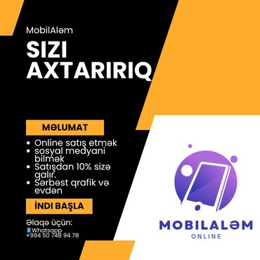 lokbatan iş: Marketoloq tələb olunur, Onlayn iş, İstənilən yaş, 1 ildən az təcrübə
