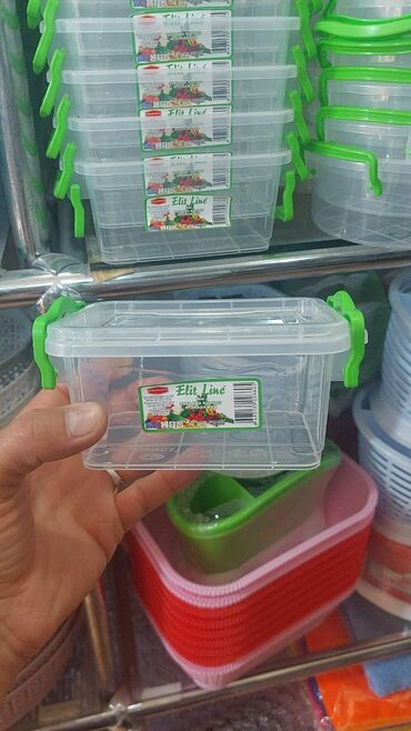 Yemək konteynerləri: Şəffaf plastik saxlama qutuları – qapaqlı və kilidli Məhsul təsviri — 27