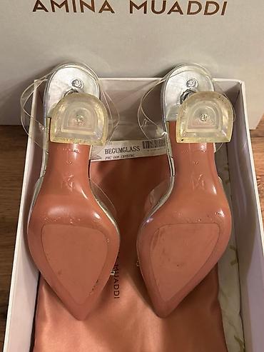 tufliler: Amina Muaddi “Begum Glass” mules - Model: Begum Glass, PVC + kristal — 1
