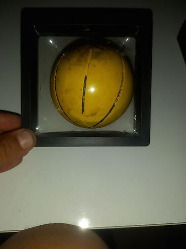 Боксерские груши: Sarı rəngli mini basketbol formalı stress topu - Material: yumşaq — 1