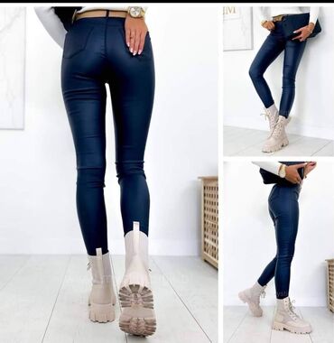 Pantalone: Hit pantalone od eko koze za puniji i vitkiji stas u puno lepih boja - — 7